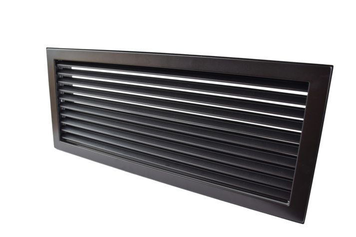 Kaltluftgitter 55 x 23 schwarz, putzbündig