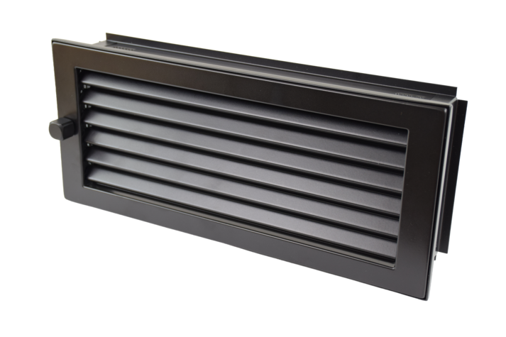 Warmluftgitter 35 x 15 schwarz, putzbündig