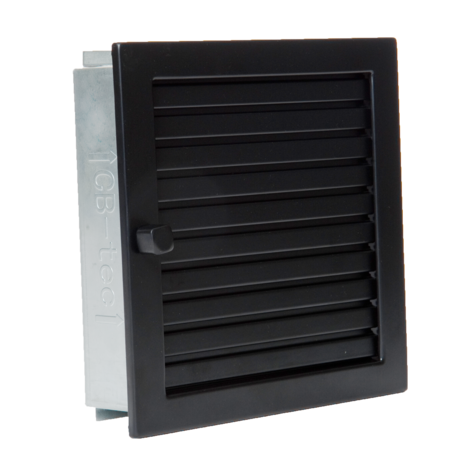 Warmluftgitter 20/20 schwarz