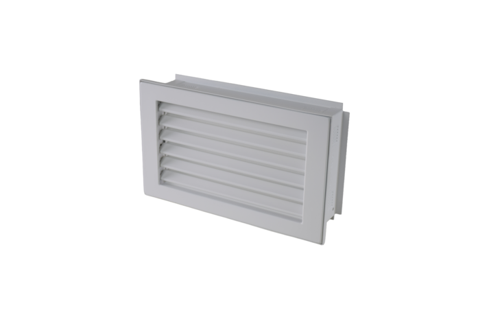 Kaltluftgitter 25/15 weiß putzbündig