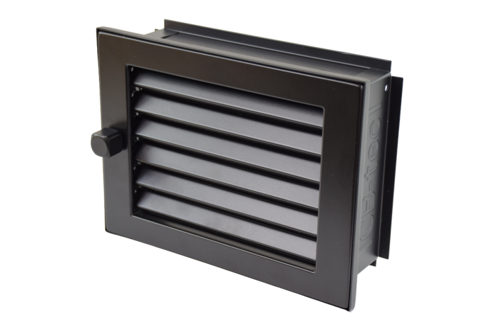 Warmluftgitter 20 x 15 schwarz, putzbündig