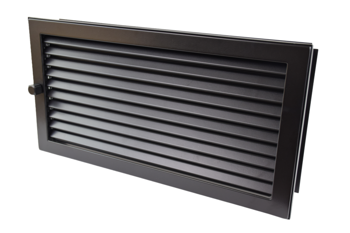Warmluftgitter 45 x 23 schwarz, putzbündig