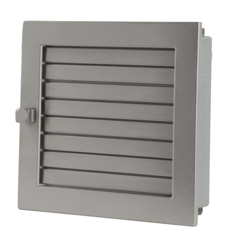 Warmluftgitter 23/23 Edelstahl matt