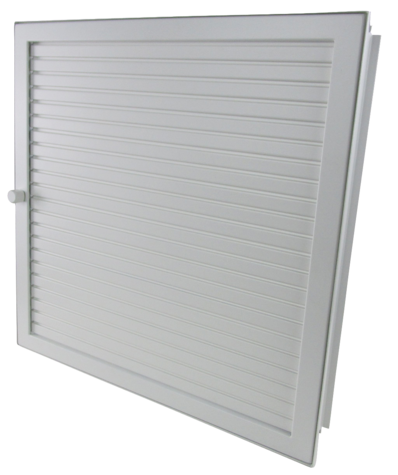 Warmluftgitter 45 x 45 weiß, putzbündig