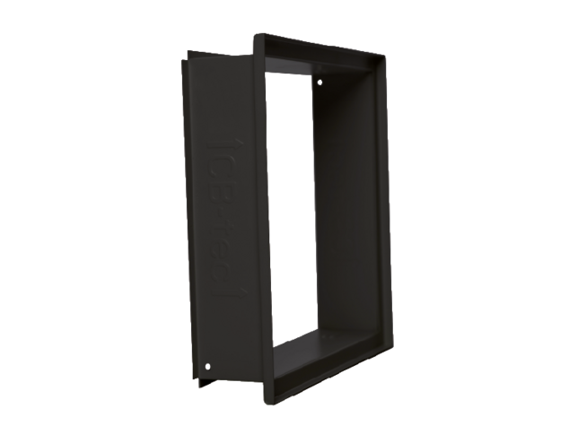 CB Einbaurahmen putzbündig 23x23, schwarz