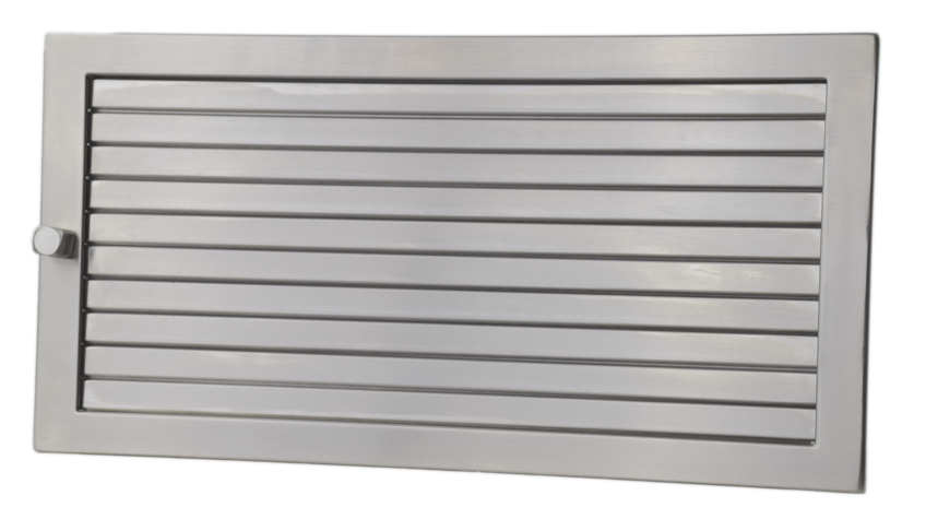 Warmluftgitter 45/23 Edelstahl matt