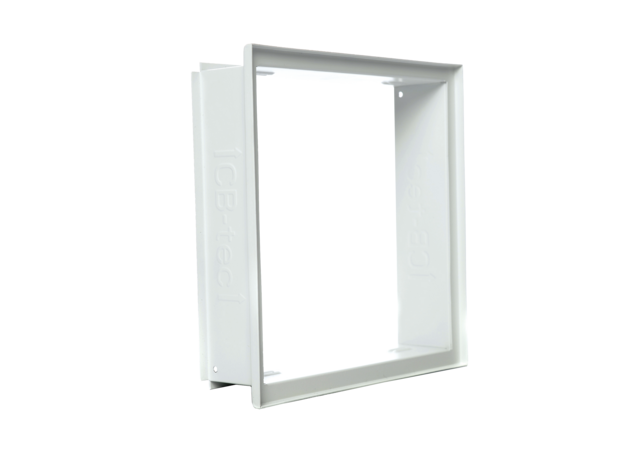 CB Einbaurahmen putzbündig 23x23, weiß ,