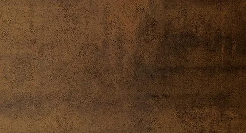 Sinterkeramikoberfläche in der Farbe Iron Corten Satin