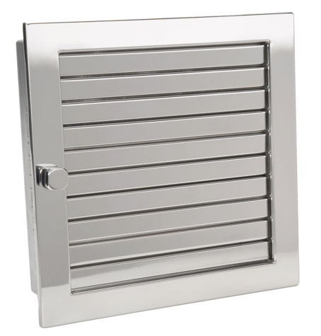 Warmluftgitter 25/15 Edelstahl hochglanz