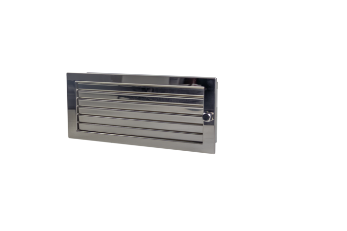 Warmluftgittter 35/15 Edelstahl hochglanz