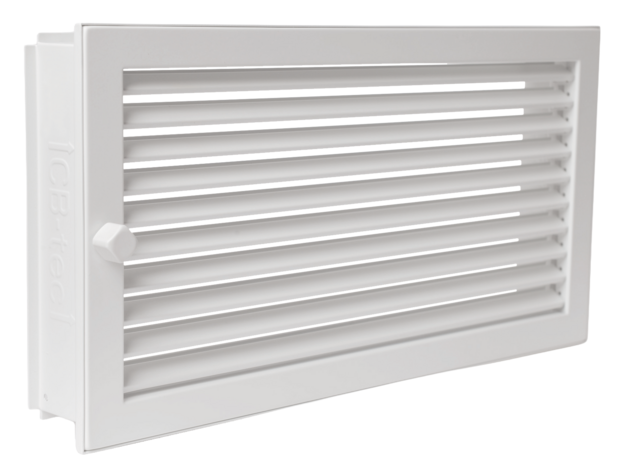 Warmluftgitter 45/15 weiß putzbündig