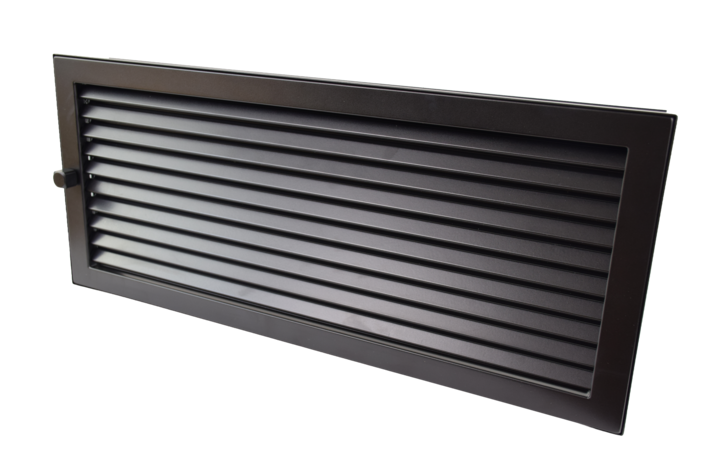 Warmluftgitter 55 x 23 schwarz, putzbündig