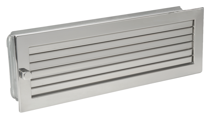 Warmluftgittter 45/15 Edelstahl hochglanz