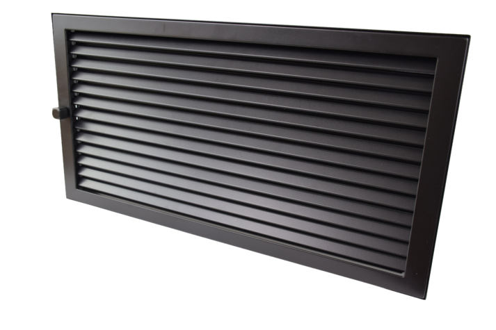 Warmluftgitter 55 x 28 schwarz, putzbündig