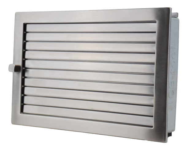 Warmluftgitter 35/23 Edelstahl matt