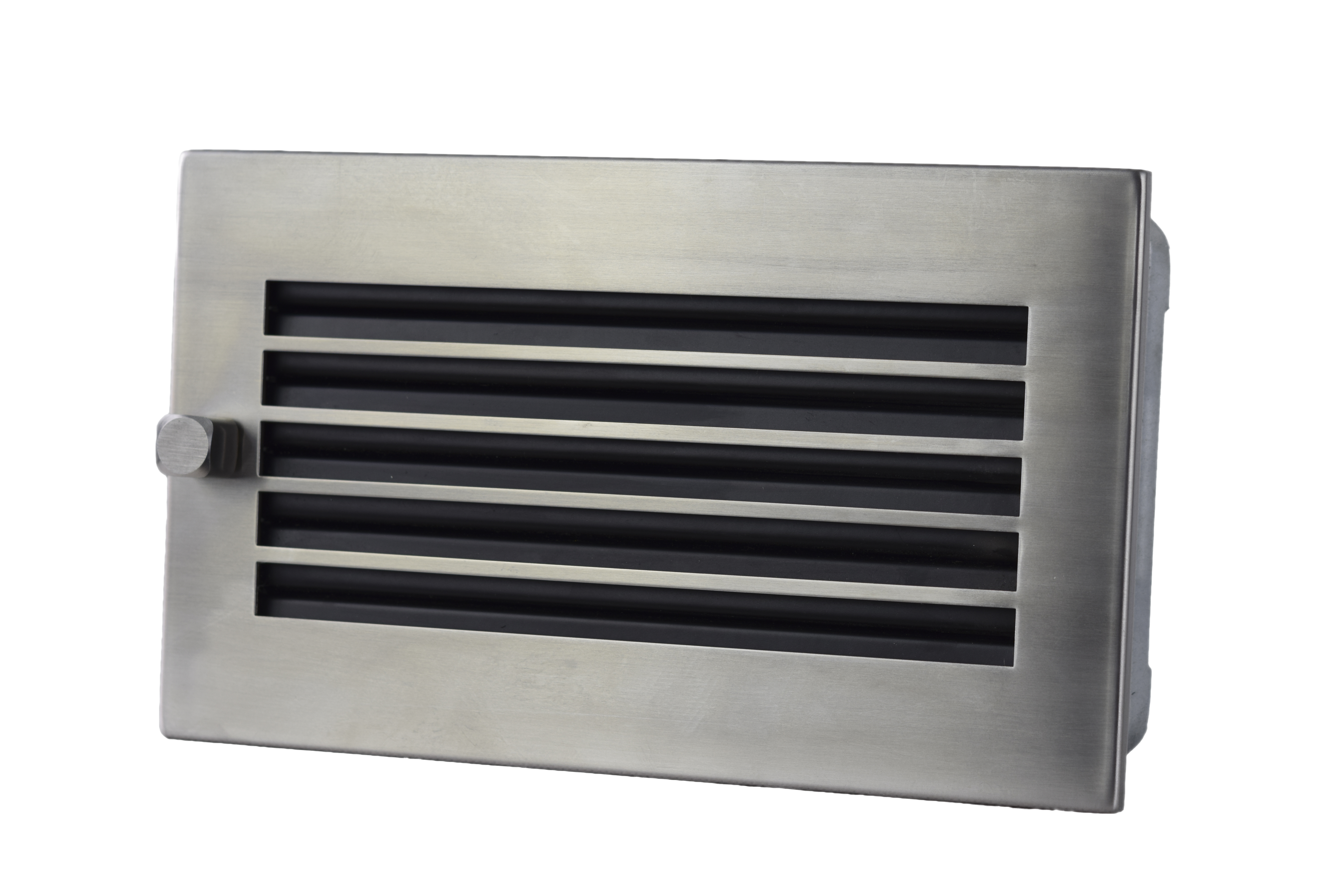 Warmluftgitter 25/15 schwarz, Blende Edelstahl matt