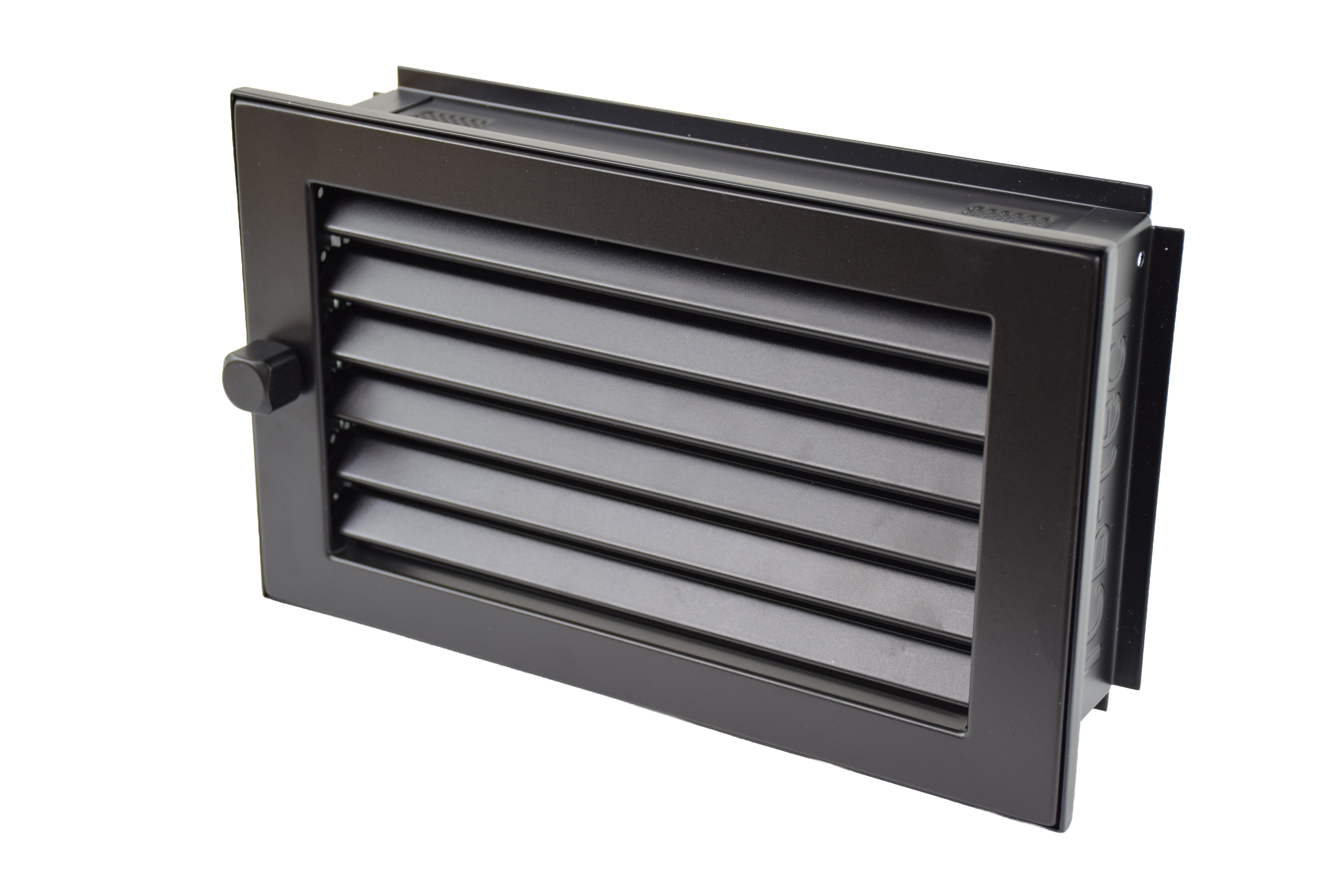 Warmluftgitter 25 x 15 schwarz, putzbündig